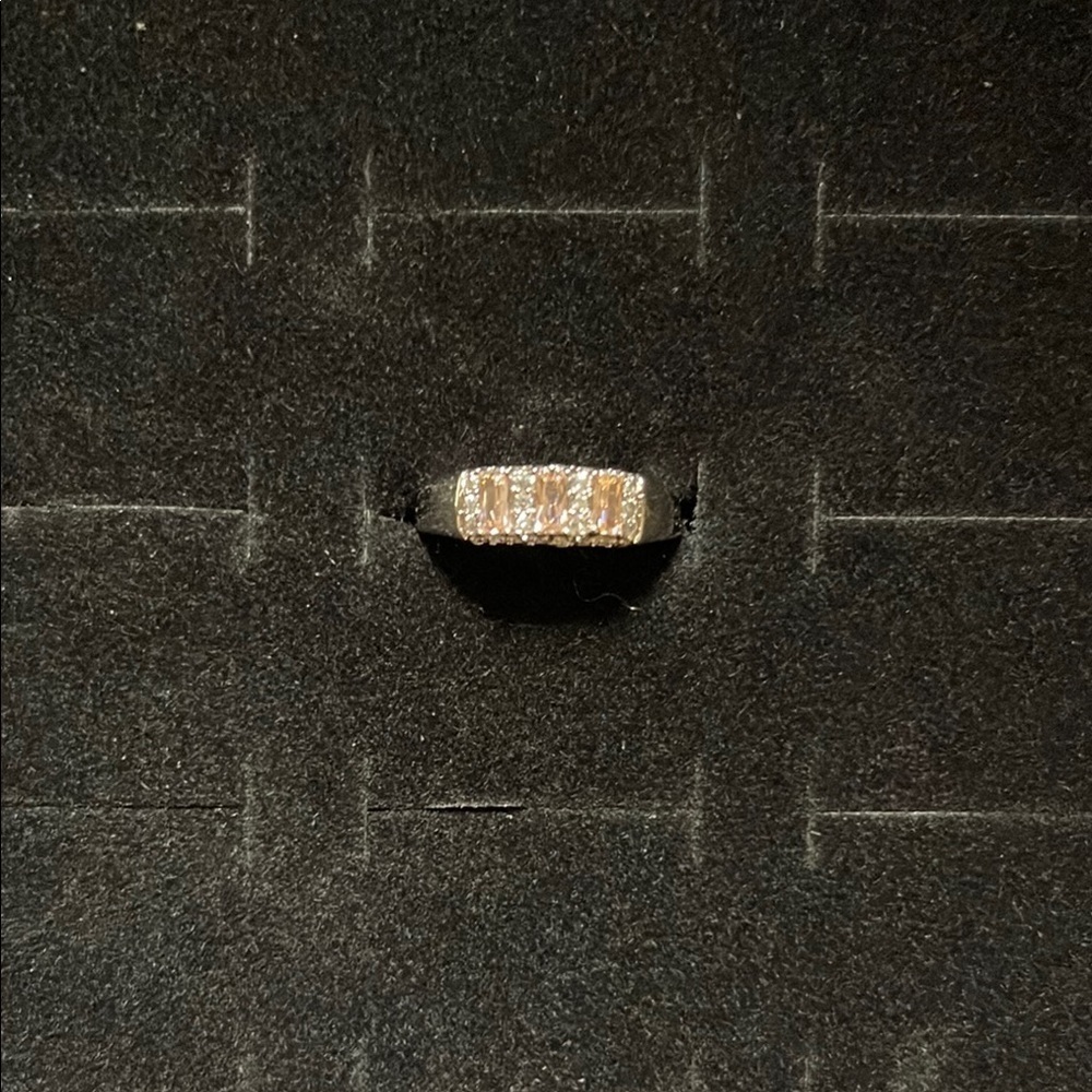 BP Morganite and CZ Ring - Size 6 - Picture 3 of 4